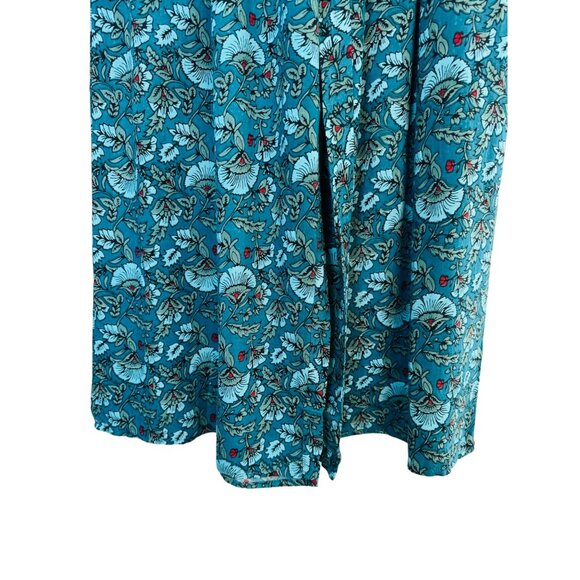 NWT XS Band Of The Free Floral Elise Deep Teal Aqua Wide Leg Palazzo Pants - Picture 10 of 11